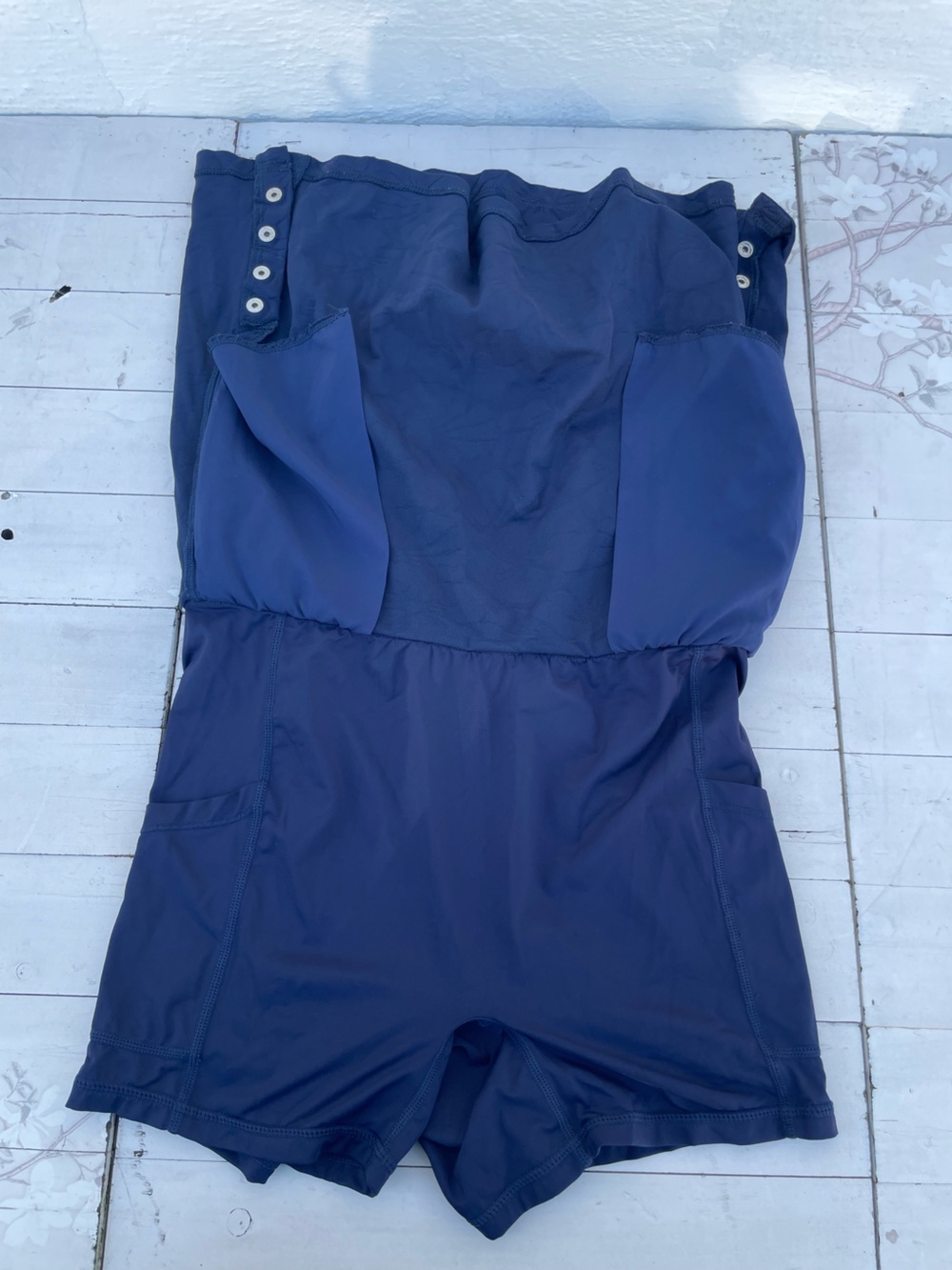 J. McLaughlin Navy Textured Floral Mini Skirt - Picture 7 of 8